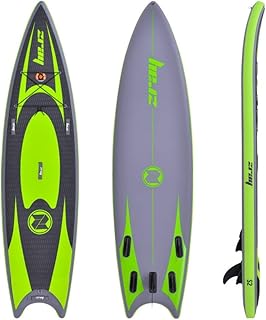 heqianqian Stand Up Inflatable Paddle Board Hydro-Force Inflatable SUP Stand Up Paddle Board With Carry Bag And Pump Gray And Green 335x86x15cm for Adults (Color : Green, Size : 335x86x15cm)