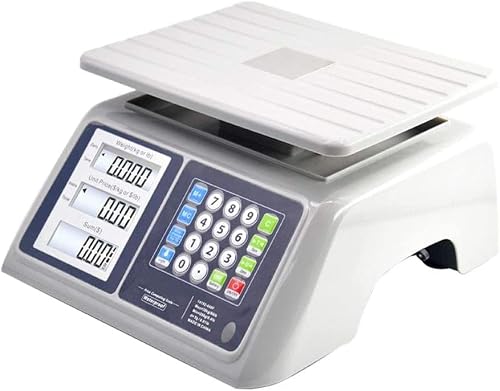MYUYEE 66Lb Digital Scale Commercial Price Food Meat Produce Weighing With Dual Lcd Display Electronic Computing Highly Precise And Tare Function For Fruit Scales