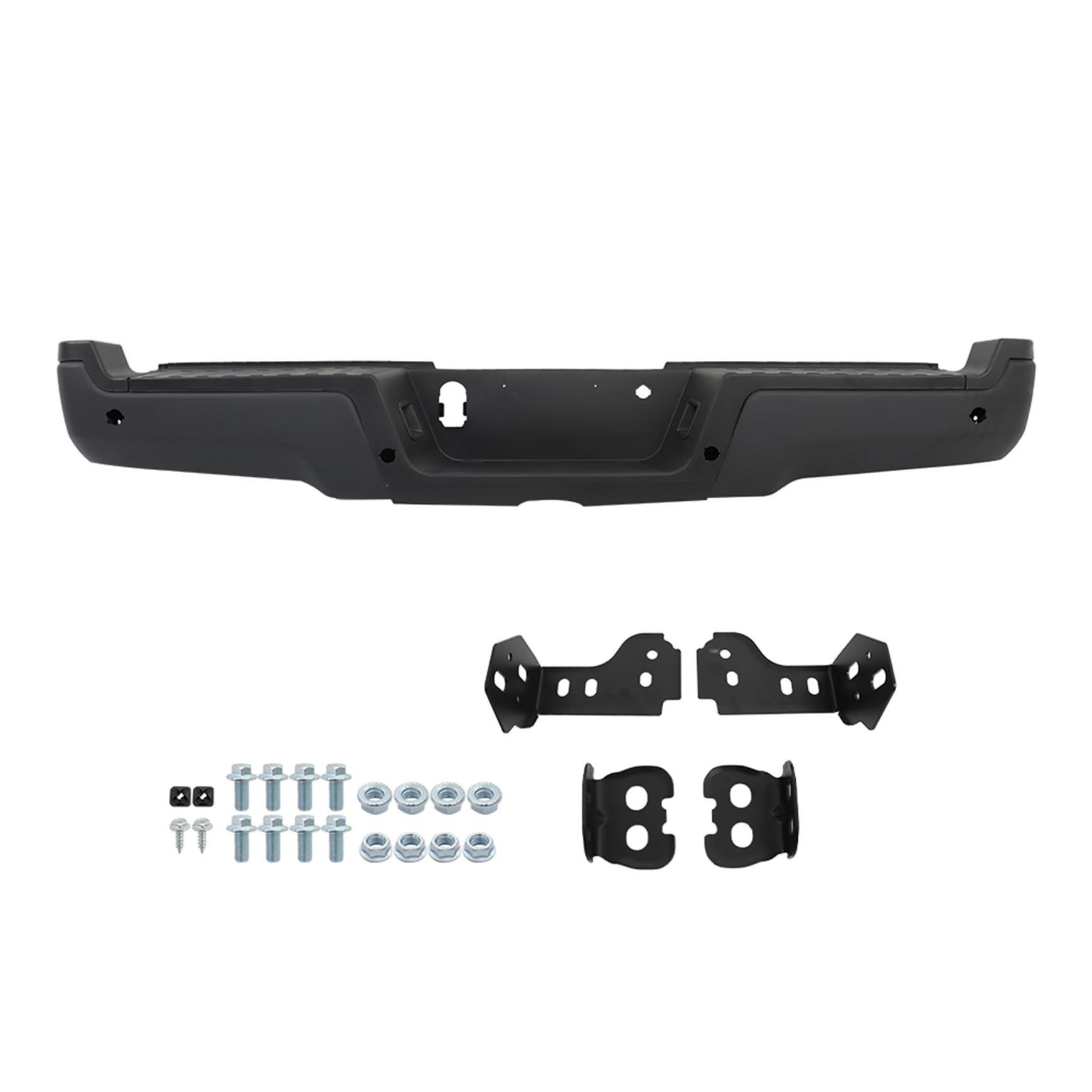 2017-2019 Ford F250/F350 Super Duty Rear Step Bumper – Chrome Steel With Parking Sensor Holes