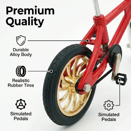 Copbopwn 4Pcs Mini Finger Bike Miniature Finger BMX Models Realistic Finger Mountain Bike for Finger Training Desk Display Skill Play Party Favours Collector BMX Gift for Kids Adults Stress Relief - Image 4