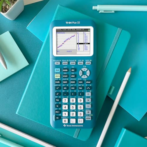 TI-84 Plus CE Graphing Calculator Texas Instruments, Trinomial Teal - image 7