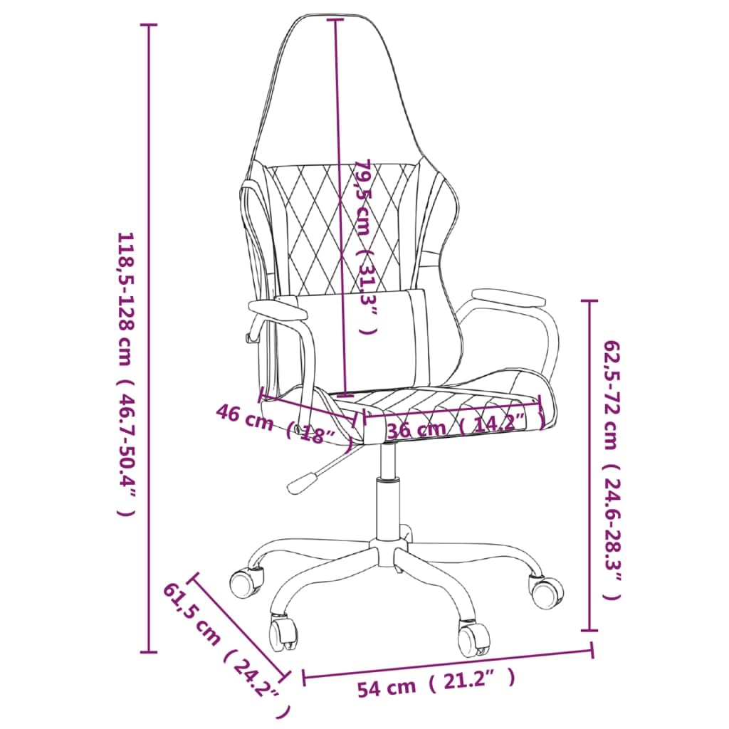 Gamingstuhl mit Massagefunktion Schwarz und Grün aus Kunstleder, ergonomischer Drehstuhl mit Lendenstütze, höhenverstellbar, Rollen, 110 kg Tragkraft für Büro und Gaming