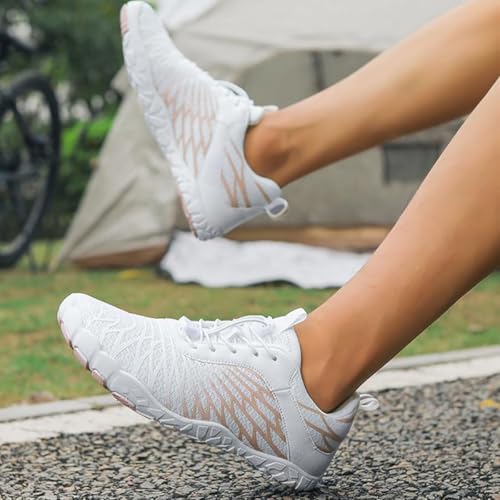 Thickened Hike Shoes Footwear Barefoot Womens,Zero Drop Barefoot Wide Toe Casual Fitness Sports Hiking Shoes Men's and Women's 6