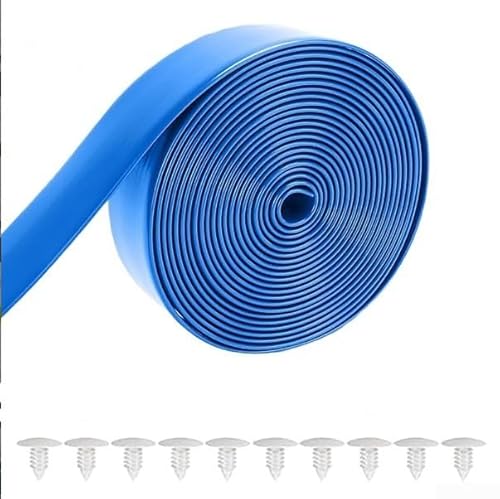 Sangles de réparation en PVC pour chaises d'extérieur avec clous d'installation pour plus de commodité Bleu 3 m