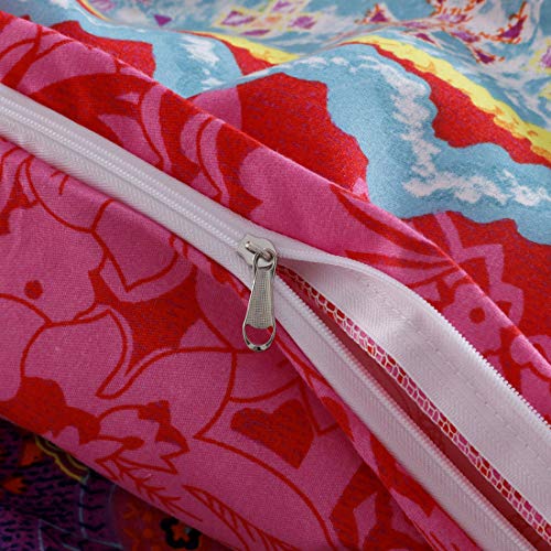 Omela Bettwäsche Boho 135x200 4teilig Exotisch Indisch Design Bohemian Bettbezüge mit Reißverschluss Hohe Qualität… – Bild 5