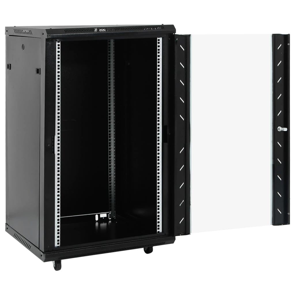 vidaXL Rack de servidores Patas giratorias 18U 19" IP20 60x60x100 cm, Rack de Red 18U, armarios de Red, Armario de Red de Almacenamiento