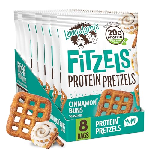 Lenny & Larry's FITZELS Protein Pretzels (Cinnamon Buns) 8 Individual