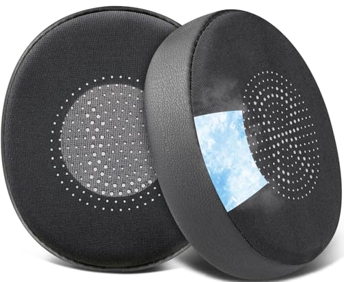 SOULWIT Kühlgel Ersatzpolster Ersatz Ohrpolster für Jabra Evolve2 65 (Evolve 2 65MS 65UC MS UC)/Evolve2 40 (40UC 40MS USB)/Elite 45h On-Ear Wireless Kopfhörer Polster mit Ice Silk-Stoff