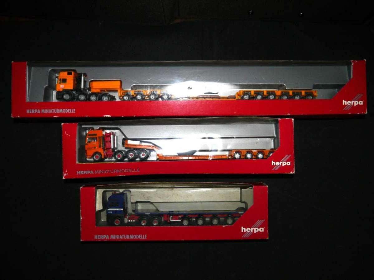 Amazon | herpa ヘルパ 1 87 トレーラー 3台セット MAN | プラモデル 通販
