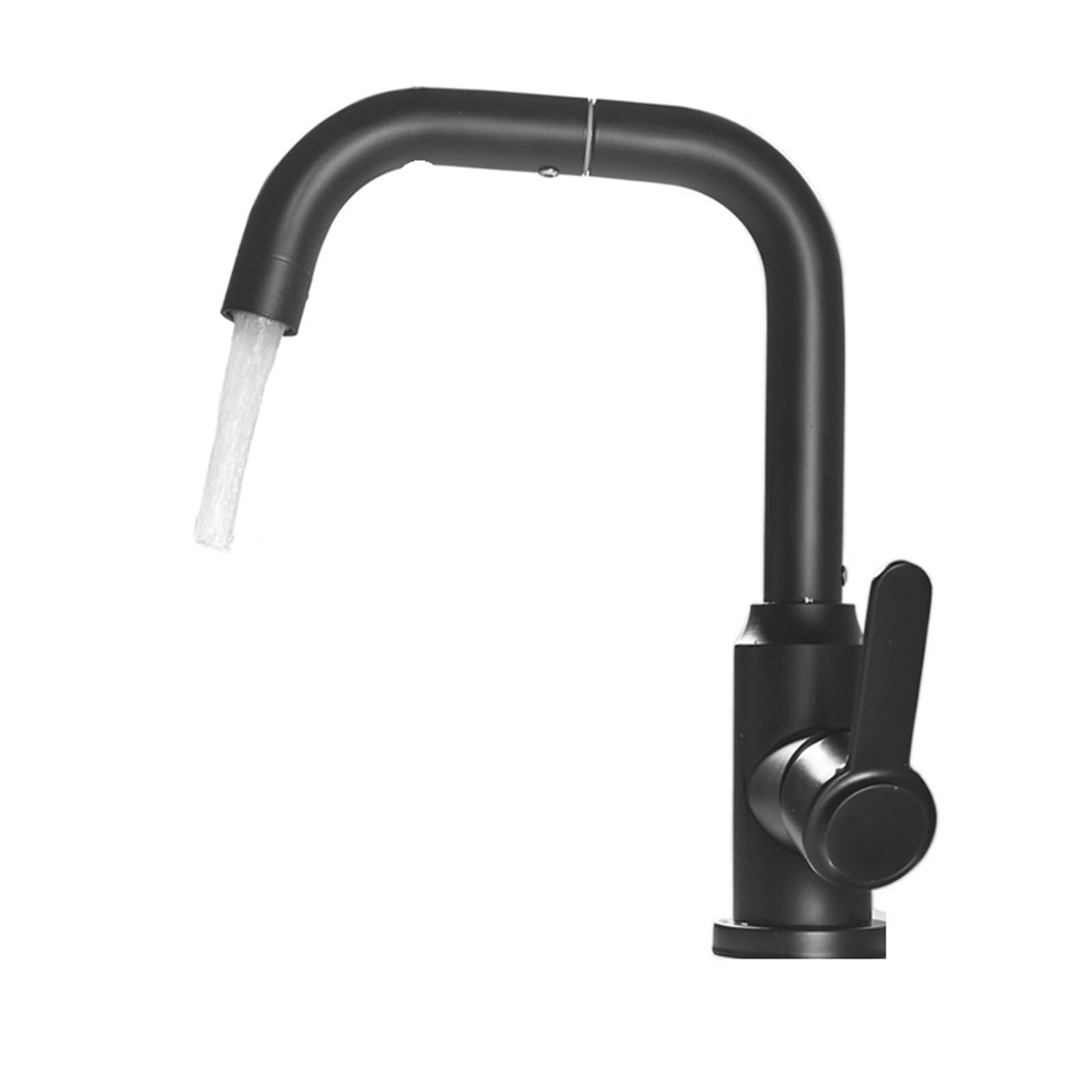 ZQFHSX Kitchen Faucet with Rotatable Anti-Splash Aerator Extender Adapter Hot and Cold Water Tap Stainless Steel Vessel Sink Mixer Taps(MP44 Black)