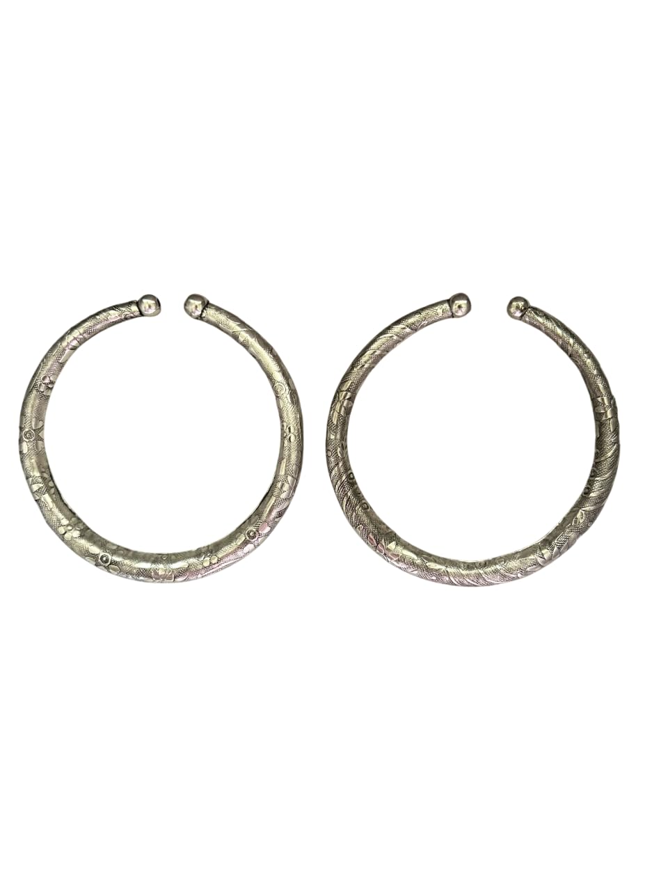 chaavv by saloni Flower Design Oxidized Kada Anklet Pair of 2 for Women-picture-59