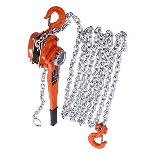 TITIDU Lever Block Chain Hoist Ratchet Type Come Along Puller 20 FT Lifter 1.5 Ton for Installing Machines, Lifting Goods, and Dragging Bags