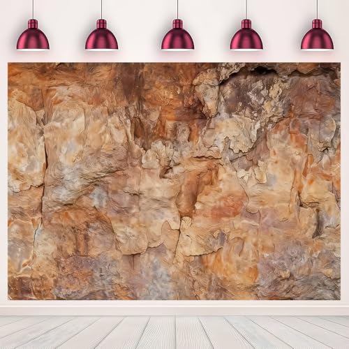 Fondo fotográfico textura piedra marrón 7x5 pies miniatura 1