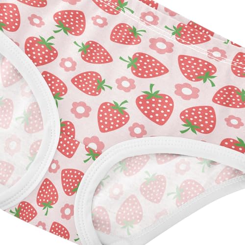 Girls' Underwear Strawberry Fruit Cotton Stretch Comfort Toddler Panties4