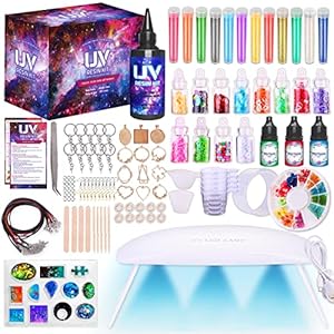Insnug Epoxy Resin Kit for Beginners – Silicone Molds UV Light Clear Casting DIY Kits Jewelry Bracelet Making Kits Supplies Necklace Keychain Bracelet Arts and Crafts Resin Bundle (Jewelry Set)