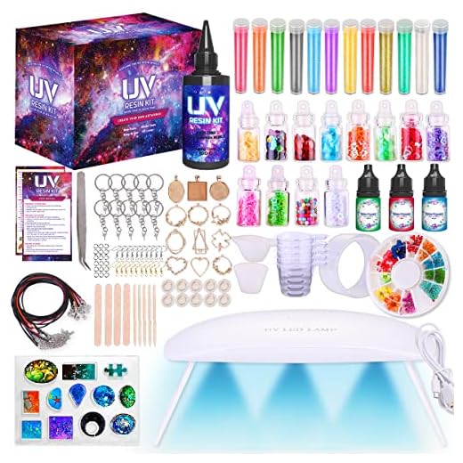 Insnug Epoxy Resin Kit for Beginners - Silicone Molds UV Light Clear Casting DIY Kits Jewelry Bracelet Making Kits Supplies Necklace Keychain Bracelet Arts and Crafts Resin Bundle (Jewelry Set)