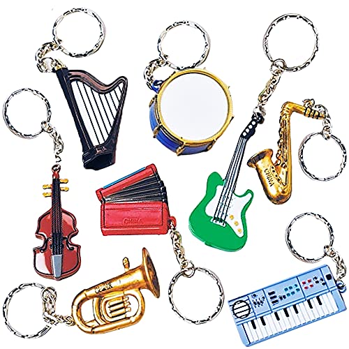 La Mejor Selección de Recuerdos musicales enmarcados los mejores 5. 38 ArtCreativity Llaveros para instrumentos musicales, juego de 12, llaveros de plástico con varios diseños de instrumentos, regalos de música para niños y adultos, recuerdos de...