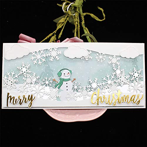 KSCRAFT Slimline Snowflake Borders Metal Cutting Dies Stencils for DIY Scrapbooking/Photo Album Decorative Embossing DIY Paper Cards - Thumbnail 2