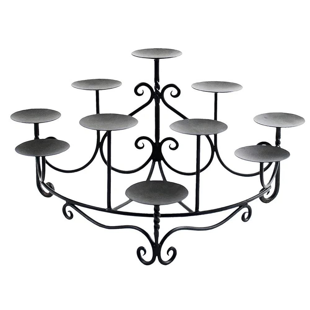 Oakestry Mini Spandrels Hearth Candelabra Iron Black