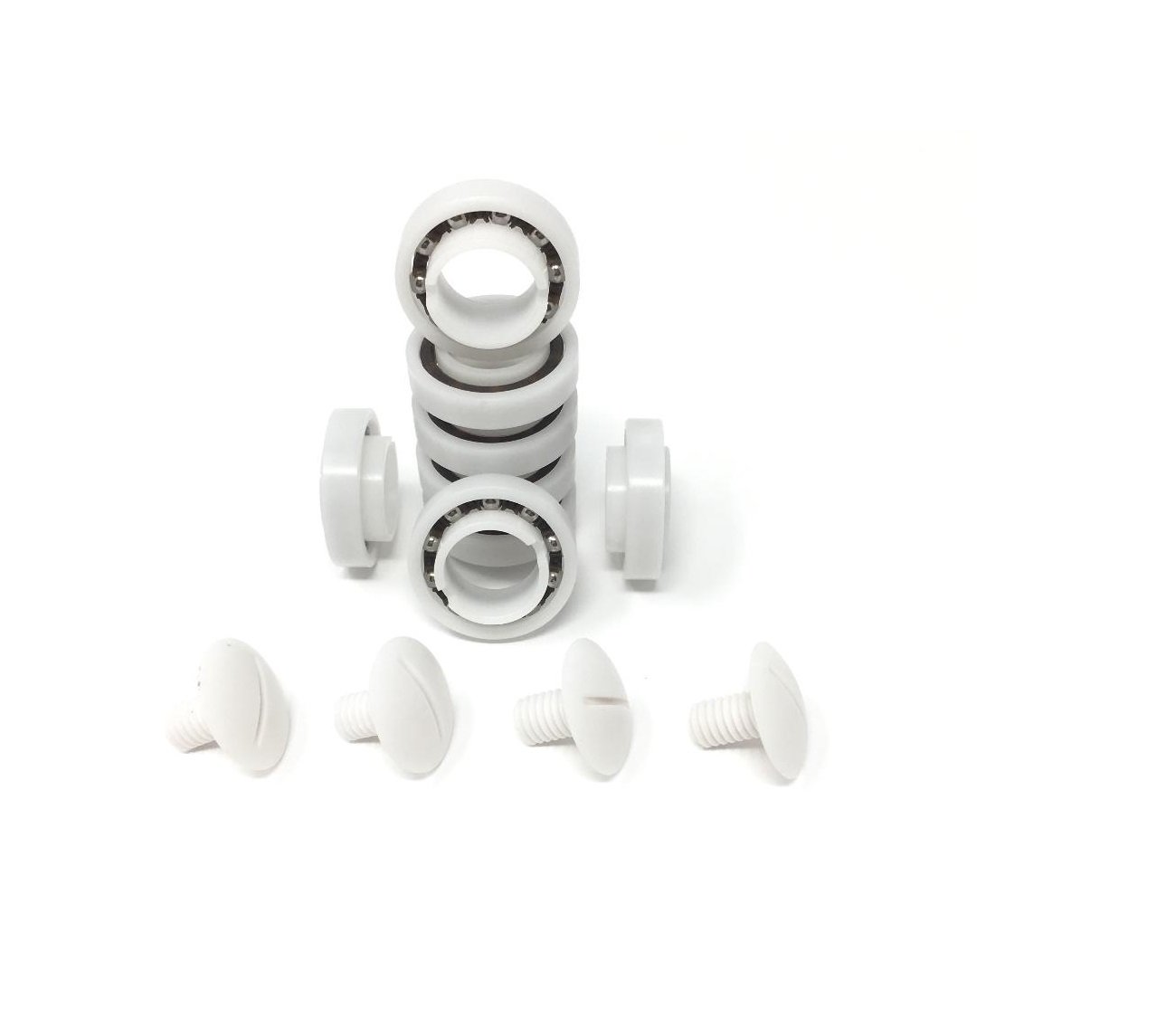 SoutheasternAftermarket Wheel Bearing 8 Pack + 4 Pack Screws for 280/180 Pool Cleaners C60 C55