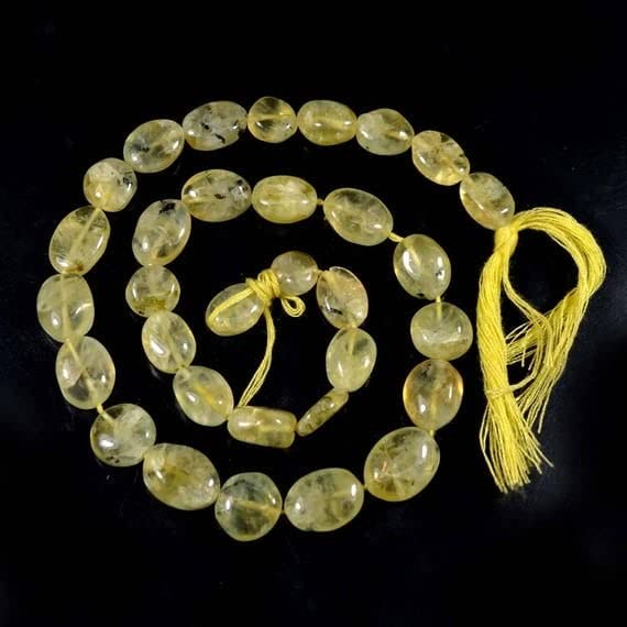Perles de quartz citron 6x12 mm naturelles pour remplacer le synthétique