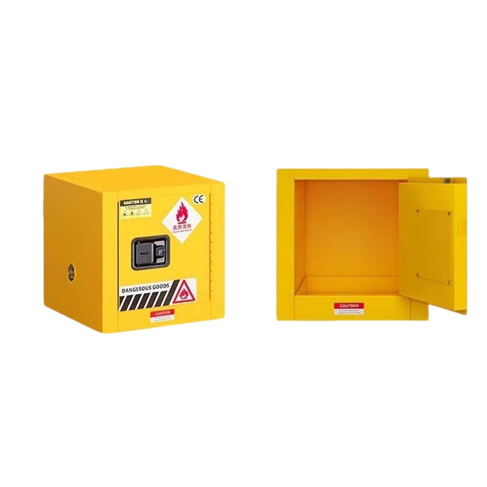 Jxyq Yellow Explosion-Proof Chemical Storage Cabinet | Hazardous Flammable Liquid & Acid Safety Cabinet | Full-Size Industrial & Laboratory Grade Secure Locker