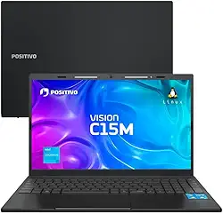 Notebook Positivo Vision C15M Intel Celeron N4500 Windows 11 Home 4GB RAM 128GB eMMC Tela 15' Full HD IPS Antirreflexo - Minitela e Tecla Copilot - Cinza