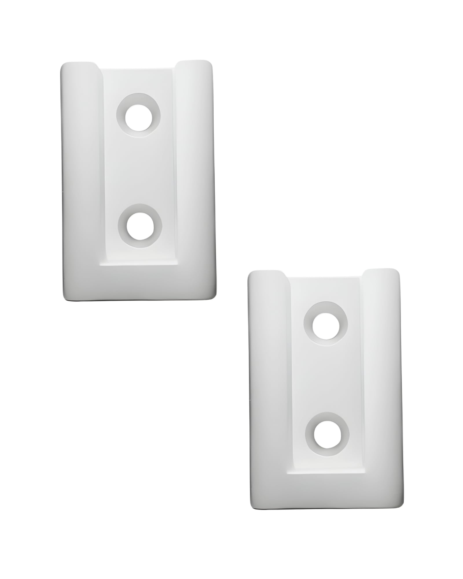 Gedotec Matte White 2 Pack Closet Rail Brackets Square Brackets Compatible With Edge Clothes Rail Side Bearing For Square Bars With 30 Cross Section