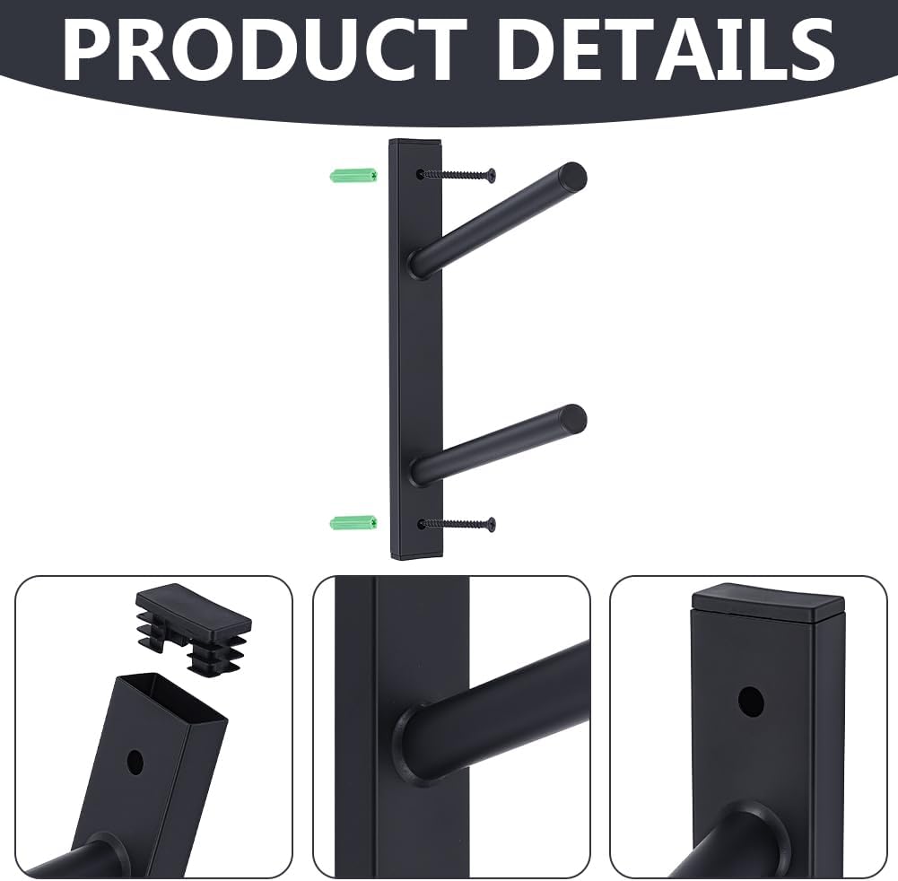 UNICRAFTALE Adjustable Skateboard Wall Mount Rack Snowboard Ski Holder Storage Display Black Horizontal Ski Wall Rack for Longboard Deck Home Garage Space Saving Organization