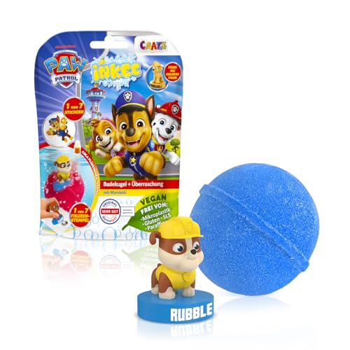 INKEE PAT PATROUILLE GOLD EDITION - Bombe de bain enfant surprise, Boule de bain avec jouet Pat...