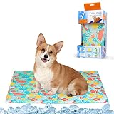 4-Pejiijar Alfombra Refrescante para Perro Gato Manta Refrigerante para Mascotas Auto Enfriamiento con Gel No Tóxico Colchon Frio para Animales Cama Refrigeración Perro en Verano 60 x 45 cm