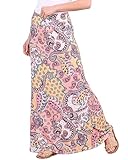 Popana Langer Maxirock für Damen, lässig, wandelbar, Sommerkleid, Übergröße, hergestellt in den USA, DT59, 38/40 DE