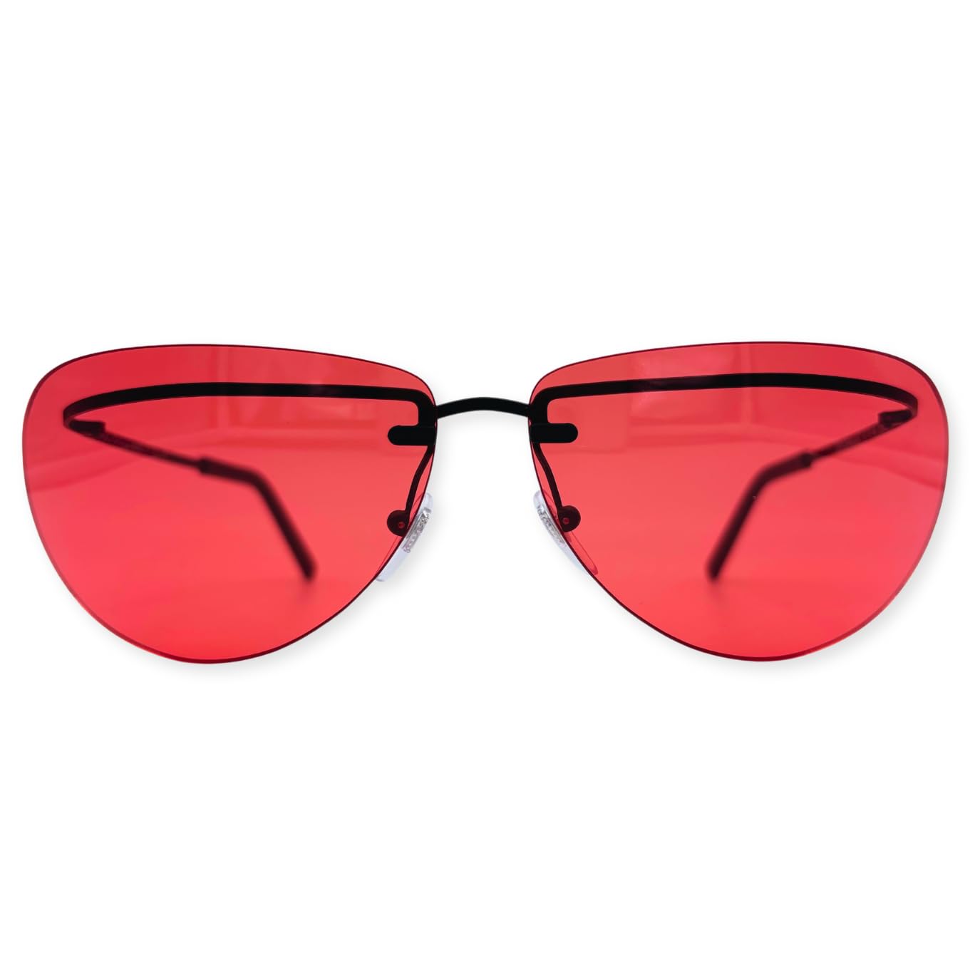 Gafas de tiro y polígono deportivo modelo Dinamic Ultra ligeras con lentes de color rojo de alto rendimiento, Gafas Proteccion Made in Italy