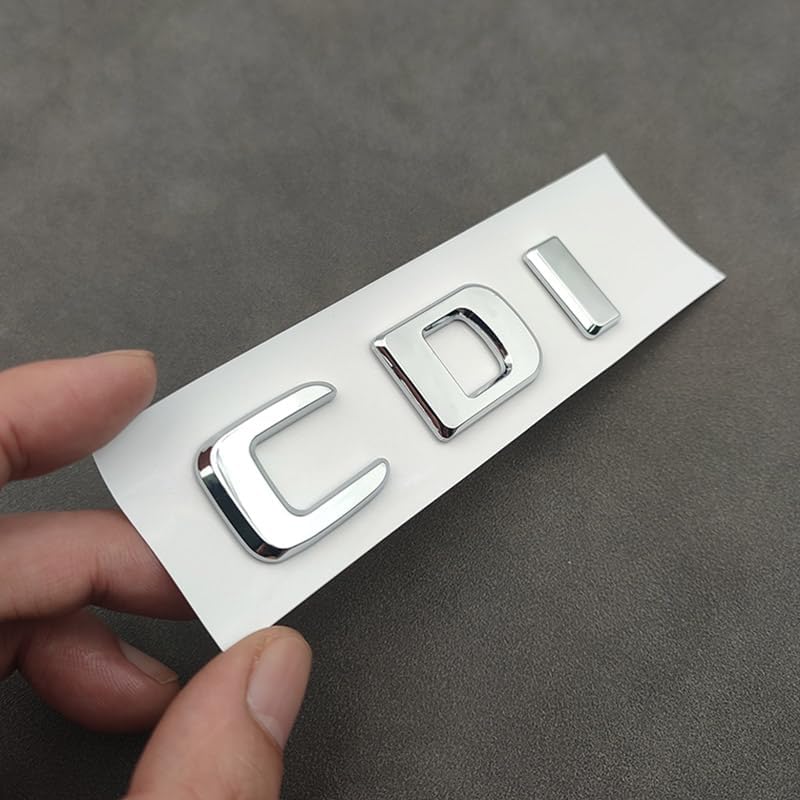 AUTO-PART - 3D ABS Black CDI Logo Letters Car Trunk Badge Sticker For GLs ML 320 270 W204 A B C GLK 220 CDI Emblem Accessories (Chrome 17-24)