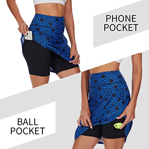 Image of M MOTEEPI Modest Knee Length Skorts Skirts for Women Tennis Athletic Golf Skort with Pockets UV Protection High Waist