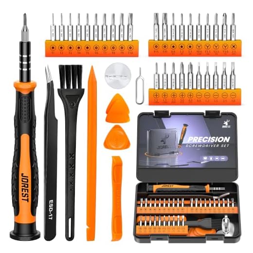 JOREST 40Pcs Small Precision Screwdriver Set with Torx Triwing Phillips, Mini Repair Tool Kit for Macbook, Computer, Laptop, PC, iPhone, PS5, Xbox, Switch, Glasses, Watch, Ring Doorbell, Electronics