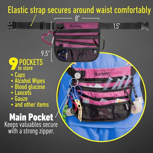Image of Kangapak Nurse Fanny Pack Multi Compartment Waist Organizer Tool Bag for Students, Practitioners & Medical Professionals