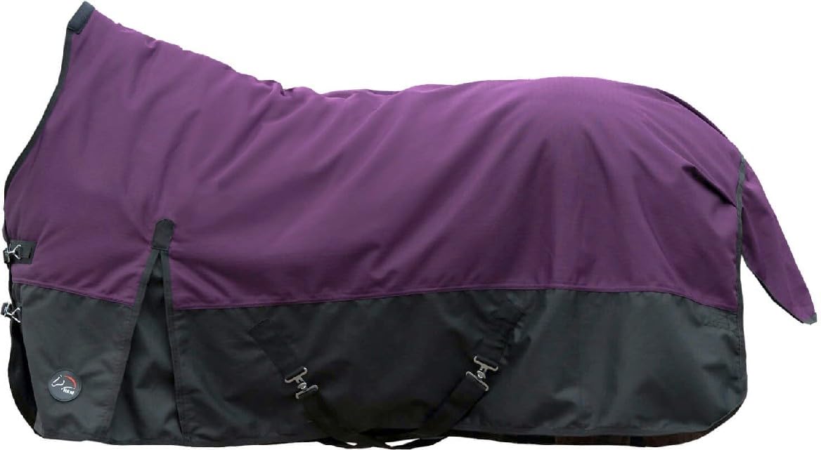 HKM Glasgow- 1200D Coperta a collo alto con fodera in pile Prugna/Nero 145