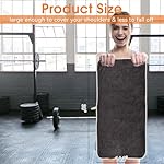 3 Pack Microfiber Gym Towels (14.2" x 30"), Super Soft, Quick Drying, Absorbent Towel for Fitness, Yoga, Swimming, Sports, Workout, Skin-Friendly for Women Men (Grey/Blue/Purple) - Image 2