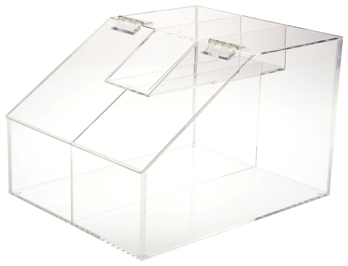 Buy Displays2go Double Candy Bin for Counters, Clear Acrylic Bulk Food