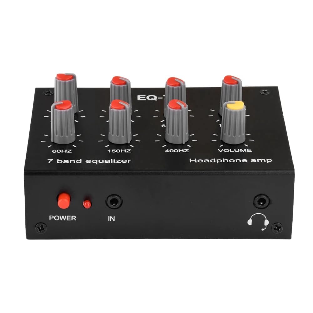 DC5-12V Equalizzatore Suono 7 Bande Regolazione dei Medii Alti Equalizzatore Digitale Preamplificatore Audio Regolabile per Cuffie