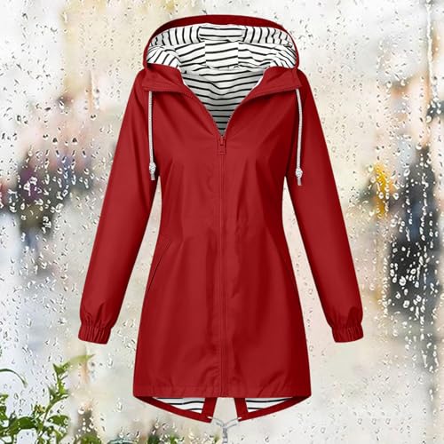 Chaqueta impermeable para correr mujer protégete del viento con capucha 3