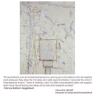 Ampersand Art Supply Museum Series Encausticbord | 16x16 | 1-1/2 Cradled Profile | Encaustic Painting & Mixed Media Artist Panel | Velvety Drawing Surface