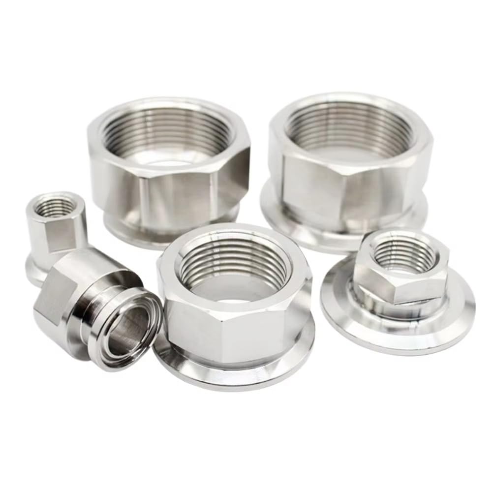 Accesorio De Virola Sanitaria Tri Clamp, Acero Inoxidable S304, Adaptador Hexagonal Hembra De 1/4-2" for Tubería(14)