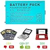 1Pcs Replacement Battery Compatible with Gameboy Advance SP Battery 850mah 3.7V Rechargeable Lithium Ion Batteries Compatible with Nintendo GBA SP Console