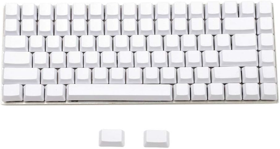 YMDK White Black Dolch Thick PBT 84 68 64 Blank Keyset OEM Profile Keycaps for MX Mechanical Keyboard Keychron K2 K6 Keycool Tada68 YD64 (White)