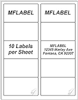 Vista 1 de MFLABEL 2x4 Shipping Labels - 25 Sheets (250 Labels) for Laser & Inkjet Printers, 10-UP FBA Address Stickers, Matte White Self-Adhesive Mailing