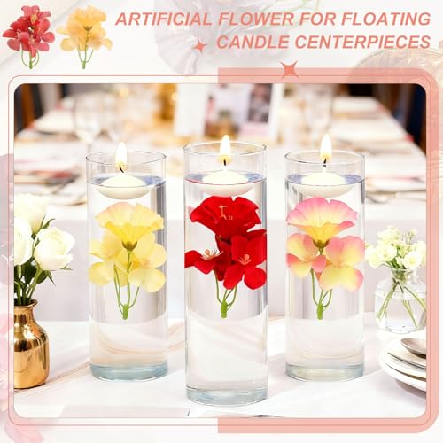 Fleur d'orchidée artificielle orange de 3.1 pouces pour centre de table raffiné