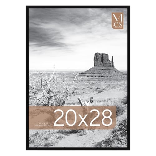 Image of MCS Everline Poster Frame, 20x28, Black | Everline Collection Poster Frame For Photos & Art Prints, Hangs Vertical Or Horizontal, 20x28 Inch, Black Finish, 1-Pack