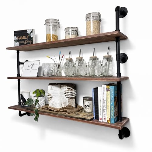 HDDFER-Industrial-Pipe-Floating-Shelves-48-Inch-Rustic-Wood-Wall-Shelf-Real-Pine-wood-shelves-with-metal-pipe-brackets-farmhouse-wall-storage-for-kitchen-barliving-room-and-home-decor